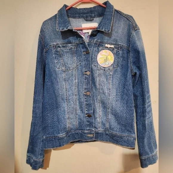 Upcycle Anthropologie Pilcro and the Letterpress Amore Jean Jacket size Small - Picture 3 of 9